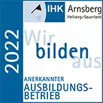 Wir sind anerkannter Ausbildungsbetrieb bei der IHK Arnsberg