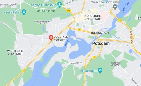 Jetzt direkt die Route zum DOGSTYLER-Potsdam planen
